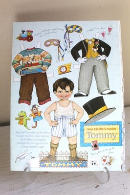 Uncut Paper Doll Full Page Mary Englebreit Tommy Playing Board Games Dressed Up