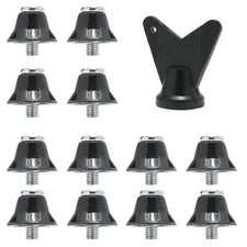12pcs Football Boot Spikes 5mm Thread Lightweight Aluminum for Rugby Shoes