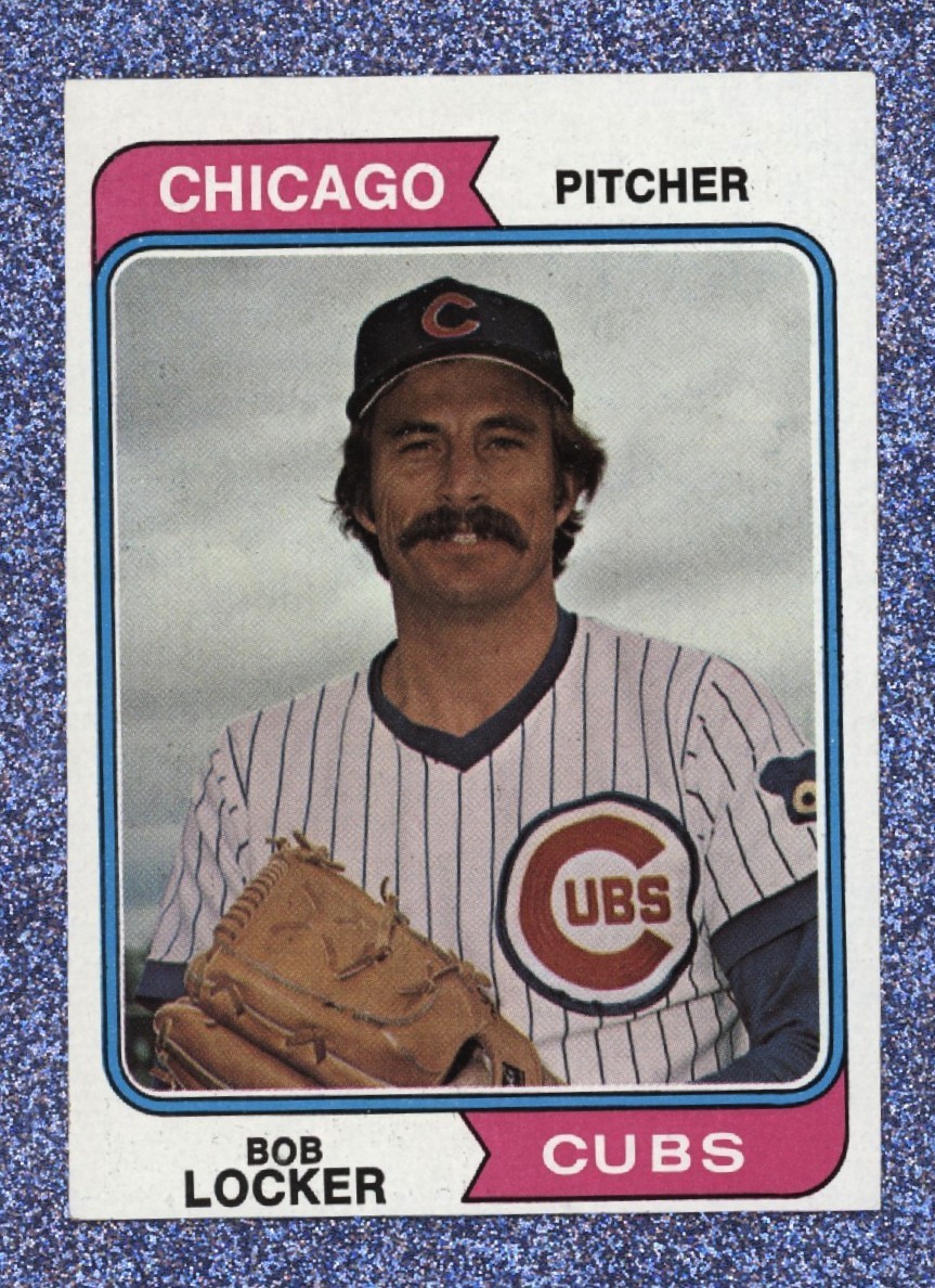 1974 Topps Baseball # 62 Bob Locker - Chicago Cubs  - Free Shipping