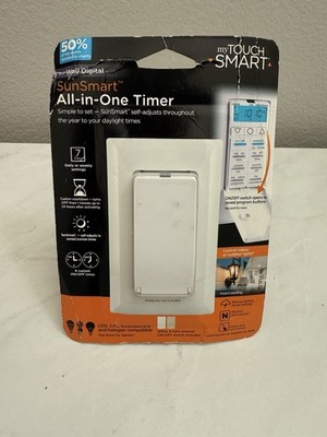 myTouchSmart 7-Day Digital Indoor In-Wall Smart Timer with SunSmart Fan Lights