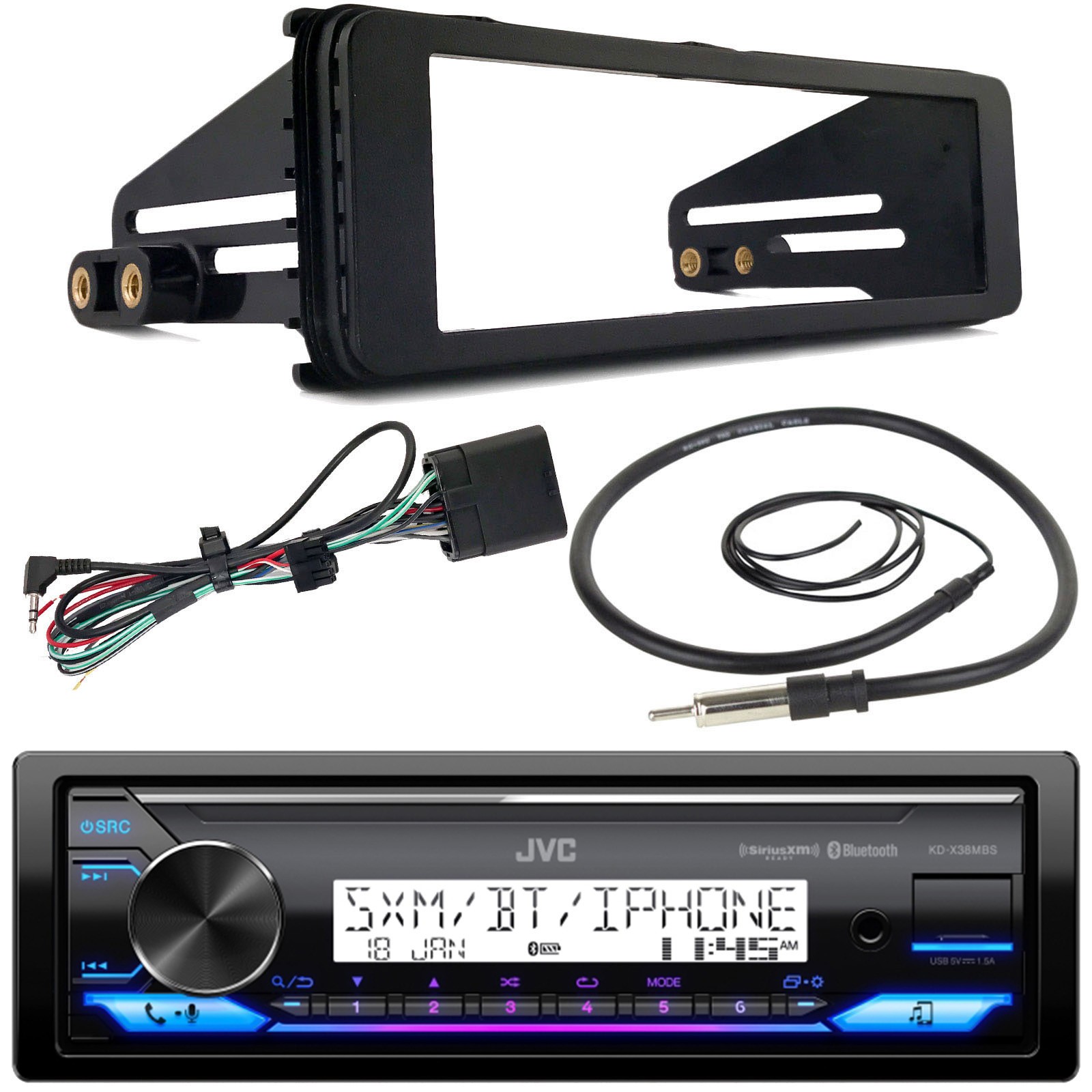 Receiver, Antenna, Install Kit (1998-2013 Harley)