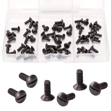 60 Pcs Bronze Wall Plate Screws 3/8" 6-32 Thread for Outlet & Switch Covers