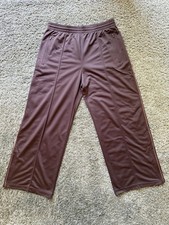 Uniqlo JW Anderson Track Pants Size Large Brown Piping Detail Logo NWT