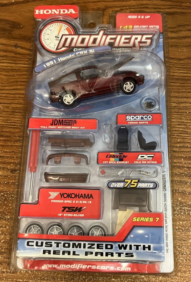 Rare Modifiers Series 7 1:43 1991 Honda CRX SI Red New Sealed In