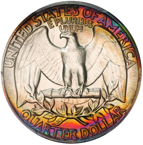 1959 Toned Washington Quarter Proof PCGS PR 66 PF See Video Toning Silver Coin