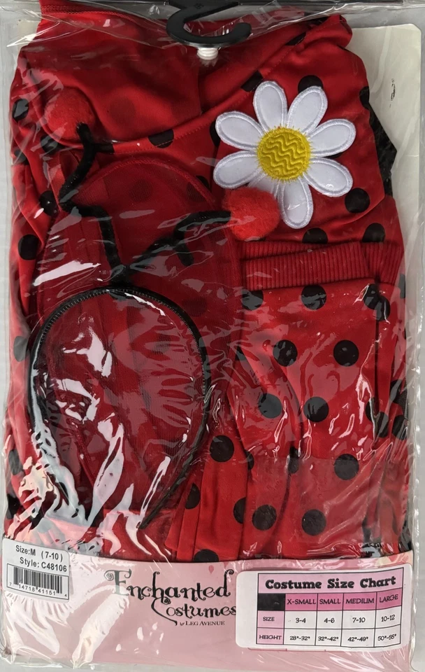 Niñas Dama Disfraz de Insecto CON Enagua Alas Diadema y Calentadores de Piernas L 10-12, NUEVO Foto 4 de 4