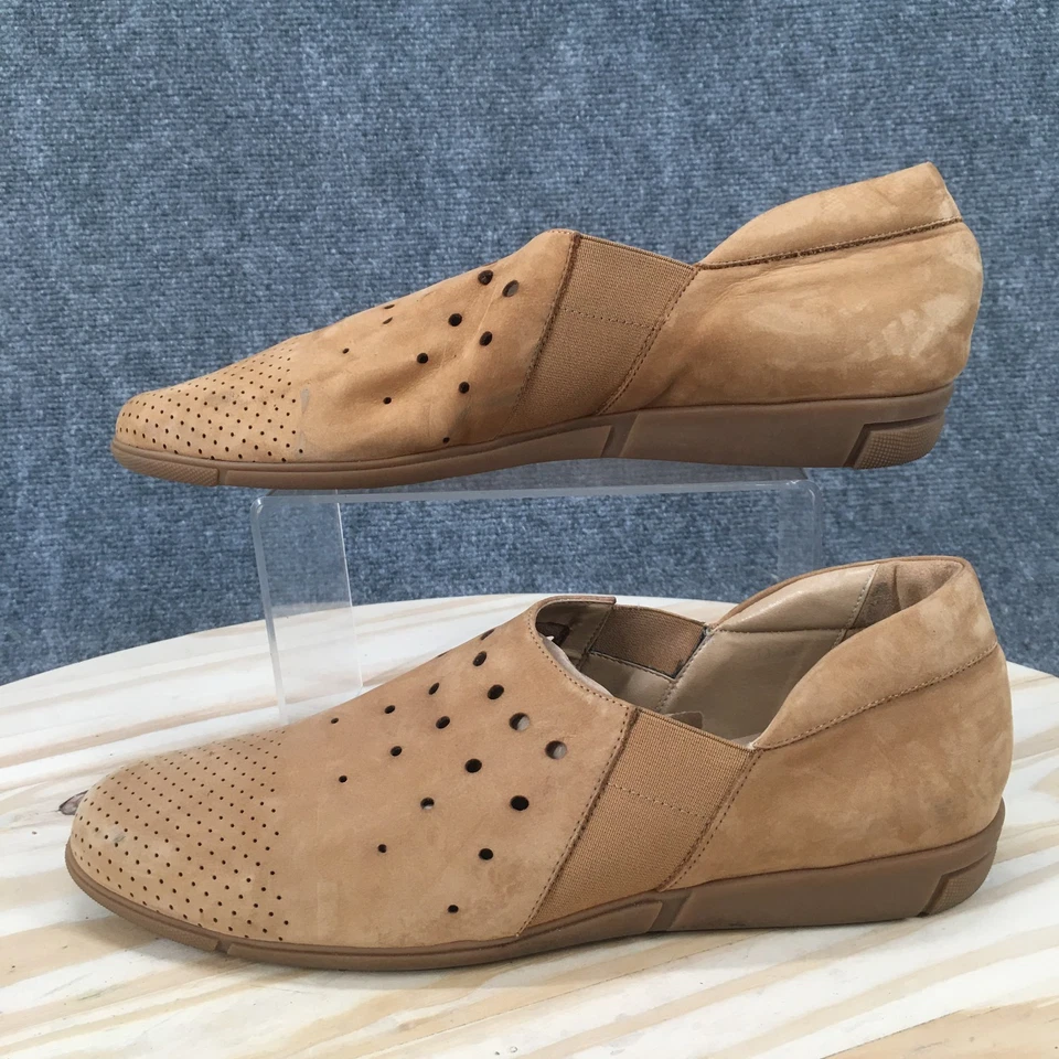 Sesto Meucci Zapatos Mujer 11M Dana Comfort Sin Cordones Perforados Mocasines Planos Marrón Foto 2 de 4