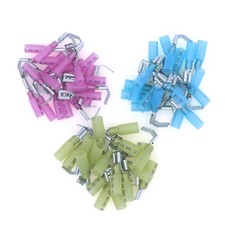 75/150PCS 3 Way Piggyback Spade Terminals Heat Shrink 22-10AWG Wire Connectors