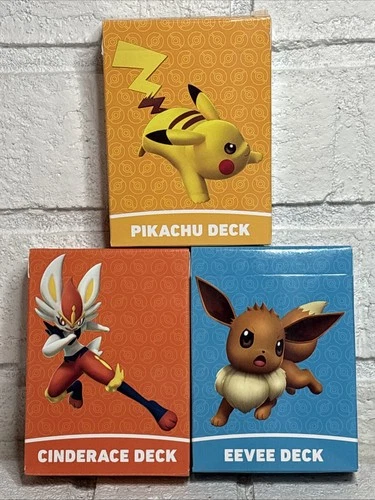 Pokemon Battle Academy 2022 Pikachu Eevee Cinderace 3 Decks New Never Played
