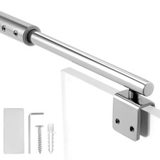 QWORK® Barre de Douche Réglable 700-1200 mm, Barre de Fixation pour Paroi Douche