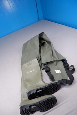Dunlop Green Waterproof Chest Waders with Adjustable Straps EU 41 / 7 - 7,5 UK