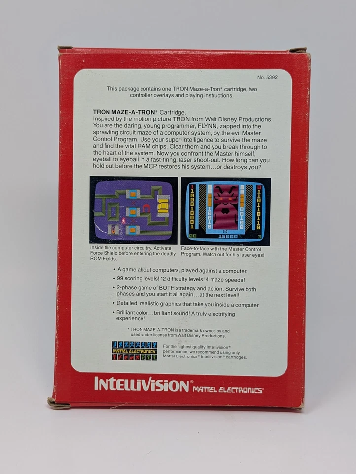 Tron Maze-a-Tron (Intellivision, 1982) - No Manual - Image 2 of 4