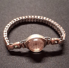 Ermi Gold 333 Damen Armbanduhr, Weißes Ziffernblatt Mit Gold Zeigern