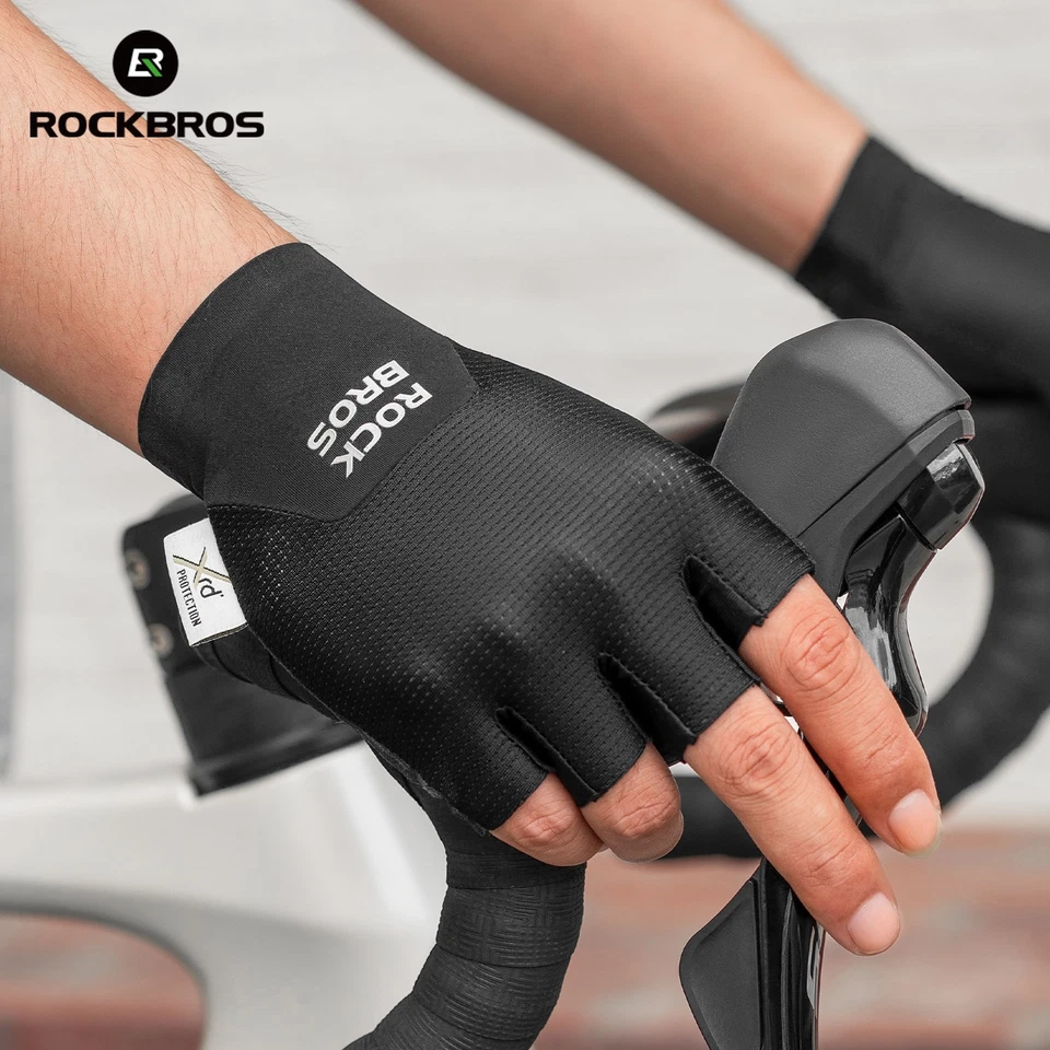 ROCKBROS Cycling Half Finger Gloves Minimal Shock Absorption Anti Slip Propertie - image 4 of 4