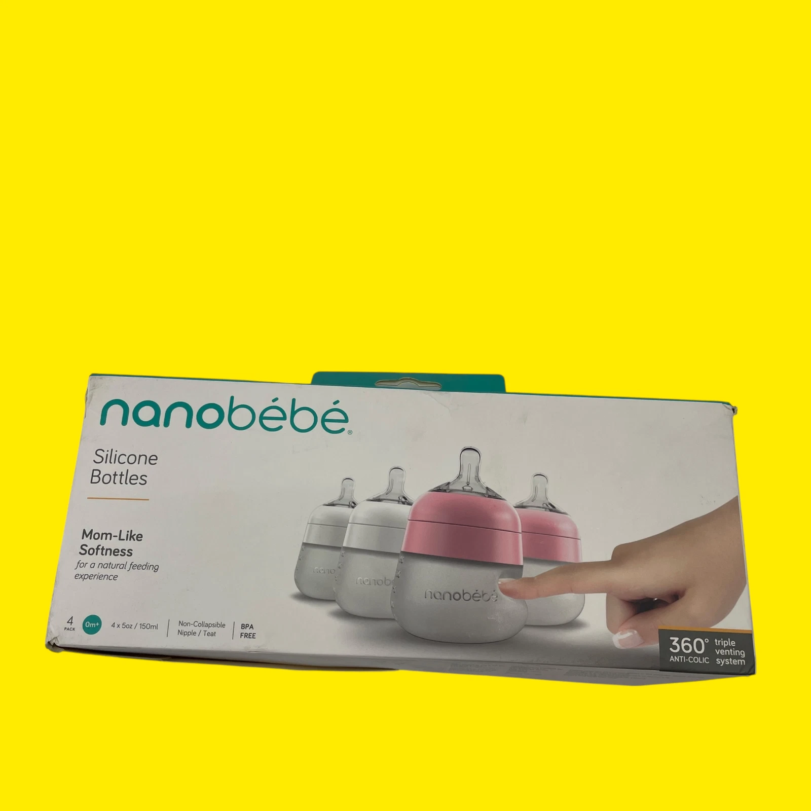 Flexy Silicone Baby Bottle Anti-Colic Natural Feel Non-Collapsing #6344 z50/7