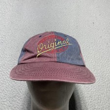 Levis Original Hat Cap Snap Back Men Burgundy Blue Two Tone Embroidered Logo VTG