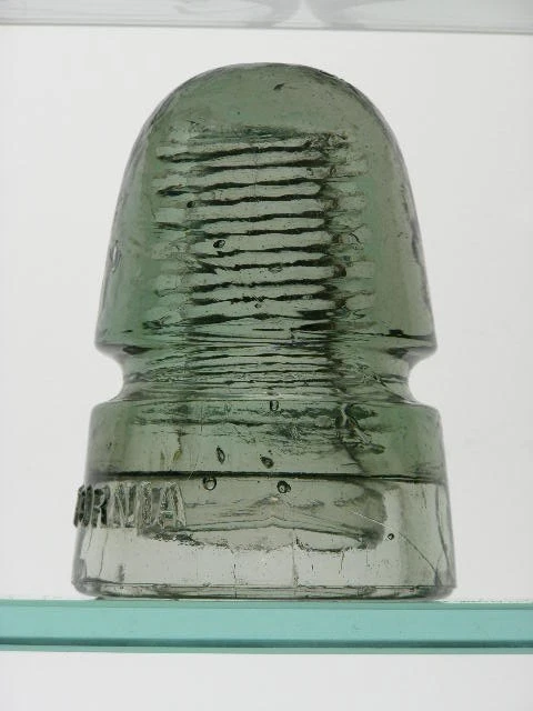 CD 145 [10] California, sage green glass "beehive" insulator, open base bubble - Image 2 of 4