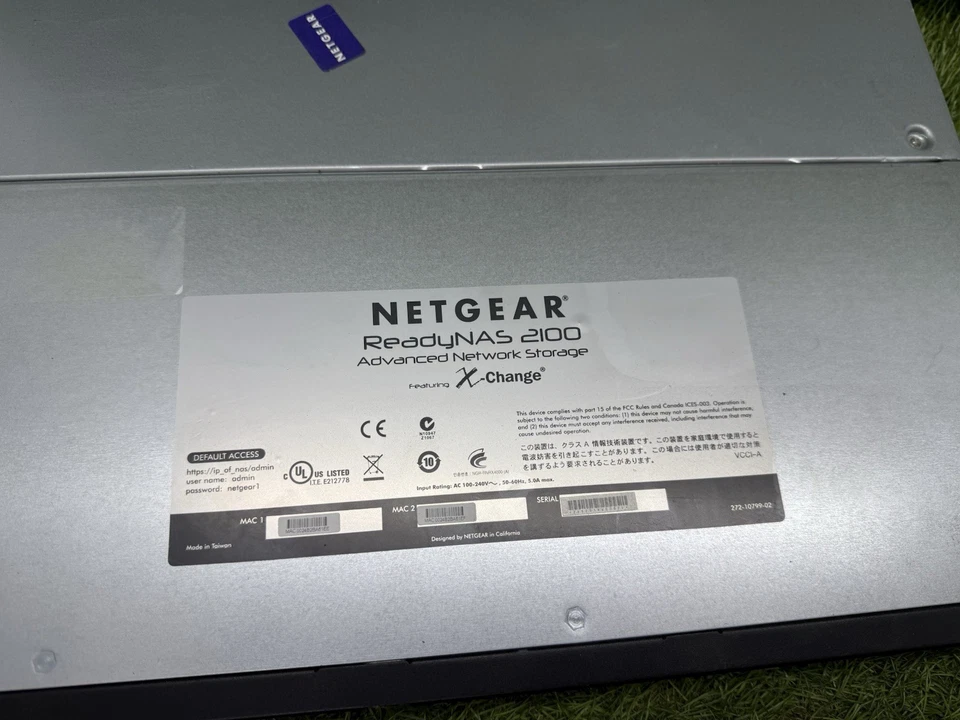 NETGEAR ReadyNAS 2100 RNRX4450-100EUS 4-Bay 1U NAS UNIT  *NO DRIVESCADDIES* #1F - Image 2 of 3