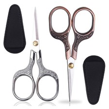 Small Sharp Scissors for Hair Cutting, Beard, Eyebrow, Nose, Facial Hair, Bea...