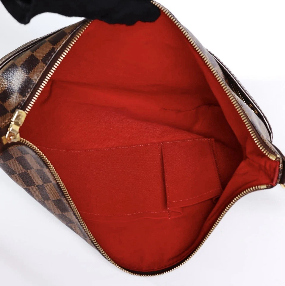 Louis Vuitton Bloomsbury GM Damier Ebene Coated Canvas Calfskin Crossbody w/ COA - Image 4 of 4