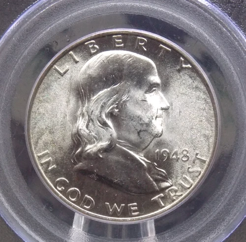 1948 "D" Franklin Half Dollar 50c PCGS MS65 FBL #865 *FULL BELL LINES* Omaha BU