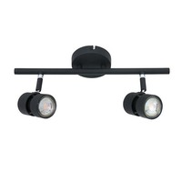 Deckenleuchte Spotleiste Spotlampe Led 2 Flammig Schwarz Strahler Verstellbar