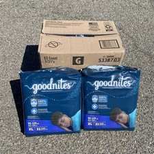 Goodnites Pull Up Bedtime Underwear Diapers for Boys XL 63 count 95 to 120 lbs