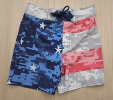 Vineyard Vines Chappy Swim Trunks Boys 4T American Flag Quick-Dry Brief Lined