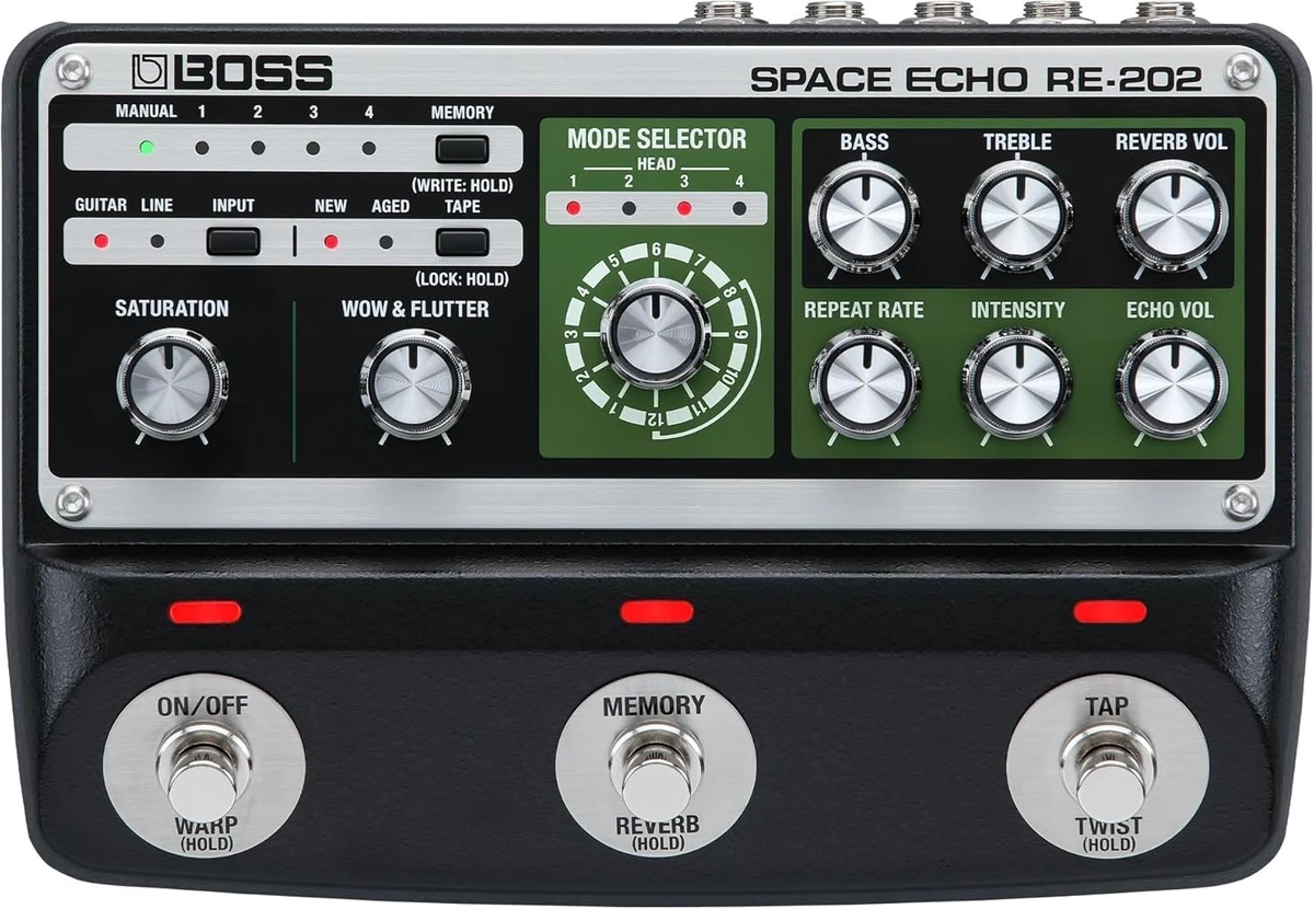 BOSS RE-202 Space Echo Tape Echo Delay Reverb Guitar Effects Pedal New Japan