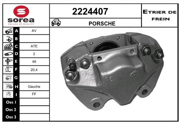 Étrier de frein Porsche 911 3.2 système de freinage arrière Carrera SC type G