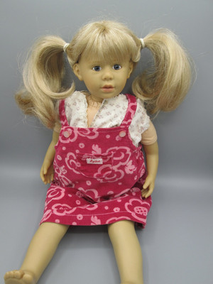 Sigikid Puppe Modell Rose Stoffkörper blonde Haare blaue Augen ca. 55cm