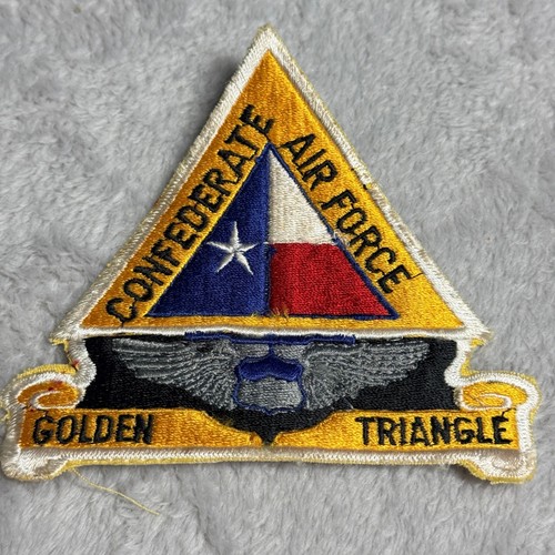 Confederate Air Force Patch Golden Triangle Texas Wing Yellow Vintage Aviation