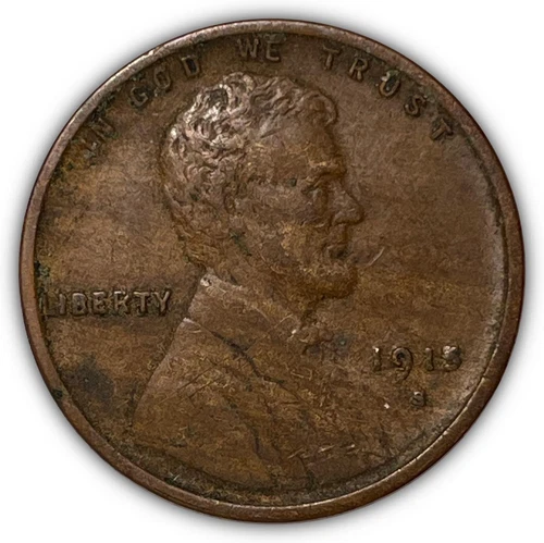 1915-S Lincoln Wheat Cent Extremely Fine XF Coin #7290