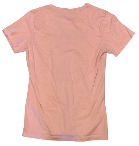 Nirvana Tshirt Girls Sz M Smiley Face Logo Graphic Print Pink Music Rock N Roll - Picture 2 of 4