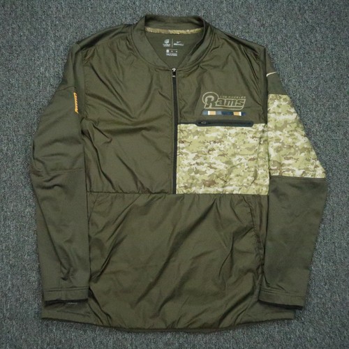 Los Angeles Rams Pullover Men Extra Large Green Nike Shield Salute To Service XL - 第 1/12 張圖片