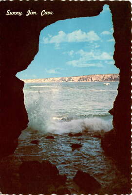 Sunny Jim Cave, La Jolla, California, natural caves, ocean's action, Postcard