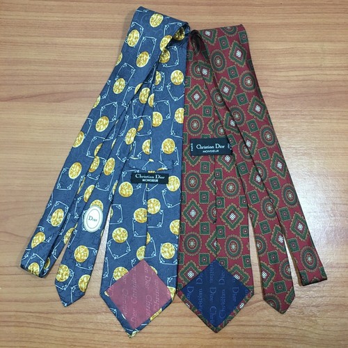 Christian Dior Neck Ties Silk Lot 10 Classic Vintage Multicolor - 第 17/20 張圖片