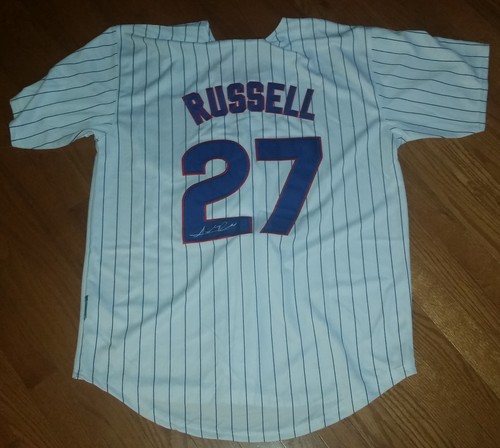 ADDISON RUSSELL "CHICAGO CUBS" 2016 WORLD SERIES SIGNIERTES WEISSES TRIKOT * COA 3 - Bild 3 von 3