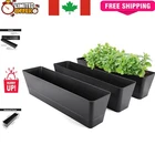 Versatile 16x3.8 Inch Rectangular Planters with Drainage for Vibrant Plants