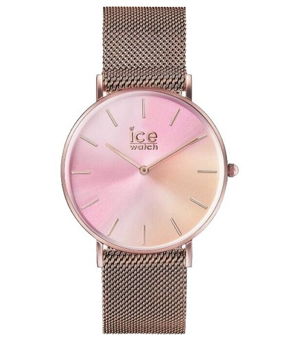 Ice-Watch CITY Classic Brown Silver Orologio Marrone da Uomo con Cinturino in Pelle, 016228 (Medium