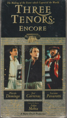 Three Tenors Encore VHS New Placido Domingo Luciano Pavarotti Jose Carreras 