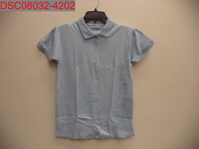 QTY=2 Galaxy by Harvic Girls Lt Blue Uniform Polo Shirt 14 786935002998