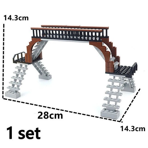 Train Tunnel Bridge Traffic Track Rail Station Switch Building Block for LEGO - Picture 20 of 84