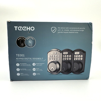 Teeho TE001 Digital Keypad Deadbolt Satin Nickel No App or WiFi Needed -Open Box