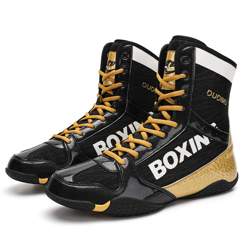【ROUGHNECK】BOXING SHOES スタイリッシュな靴 Men Boxing Shoes Wrestling Fighting Footwear Outdoor Running