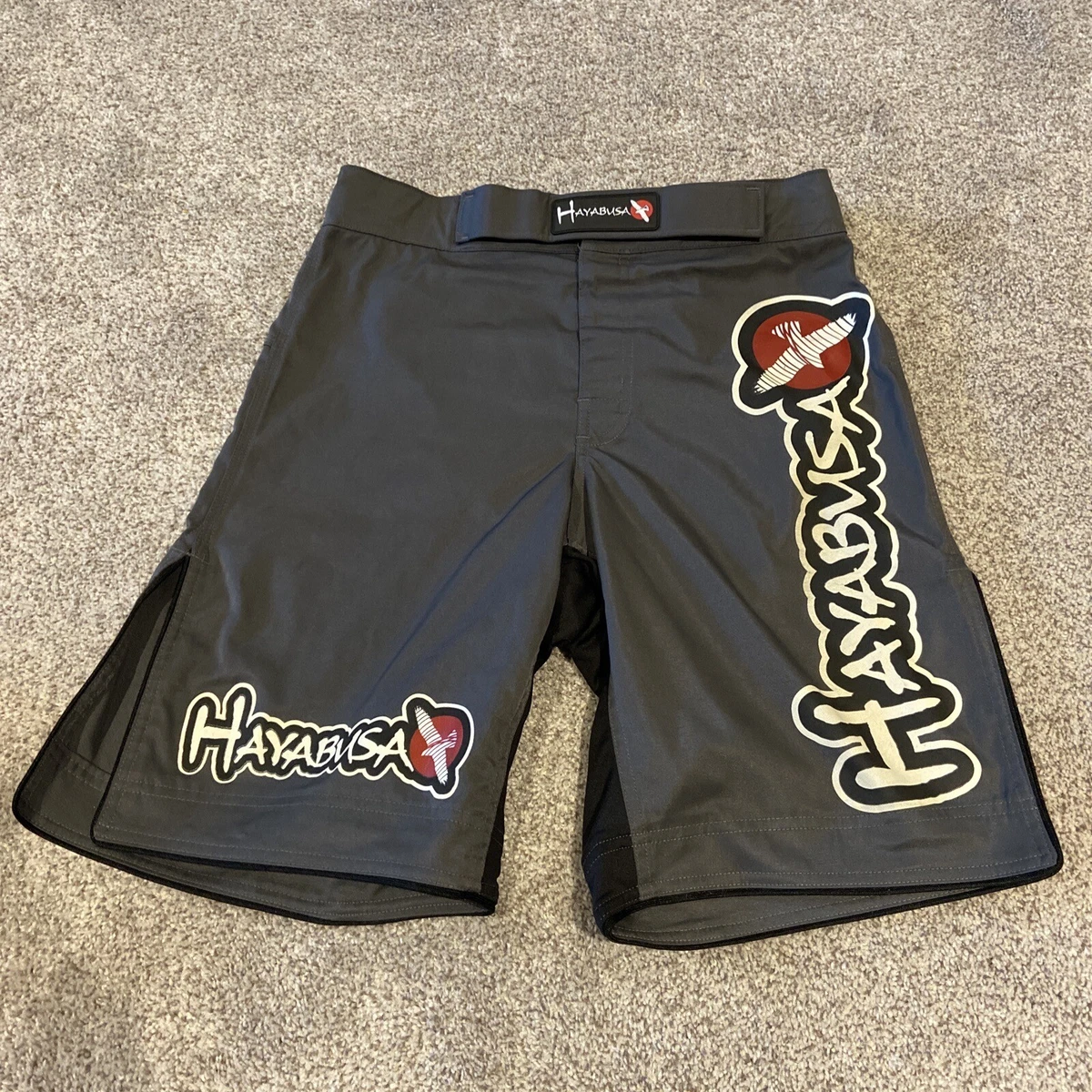 Hayabusa MMA Fighting Shorts Men s Size 30 Black Kickboxing Jiu Jitsu