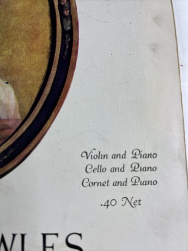 Forgotten Song di Eugene Cowles 1922 pianoforte spartito musicale vintage cameo art cover - Foto 3 di 11