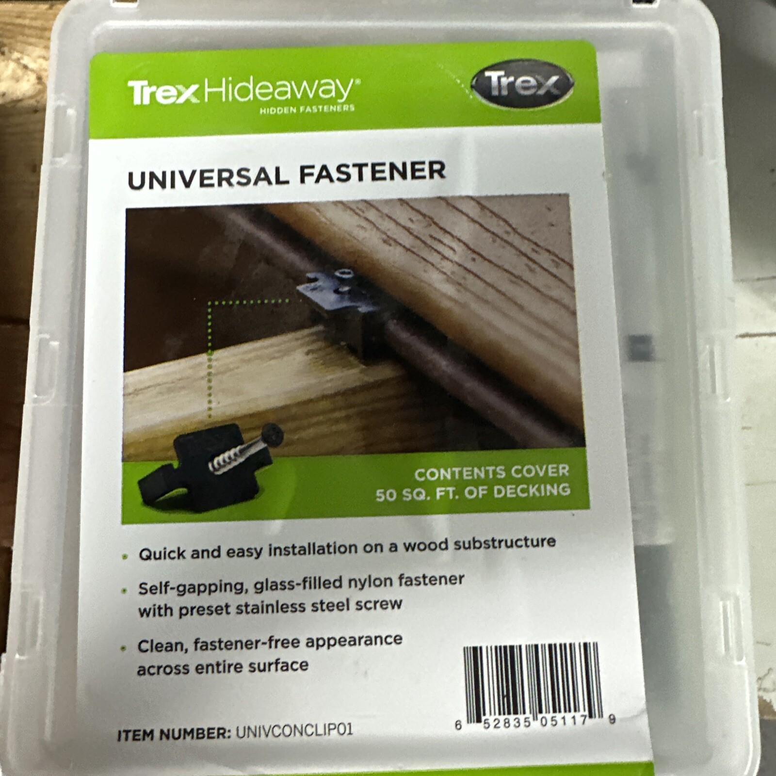 Trex Hideaway Universal Fasteners with Screws Box of 90 652835051179