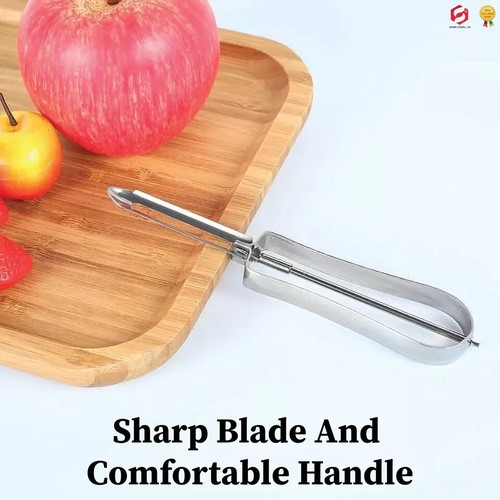 Edelstahl Qualitäts Kartoffel Gemüse Schäler Obst Spud Schwenkbar Schneider 15 cm - Bild 12 von 12