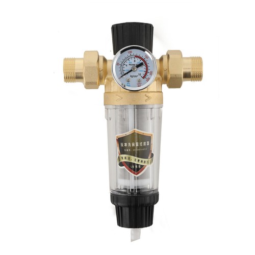 1Zoll Wasserfilter Hauswasserwerk Filtereinsatz Leitungswasserfilter Druckmesser - Bild 3 von 12
